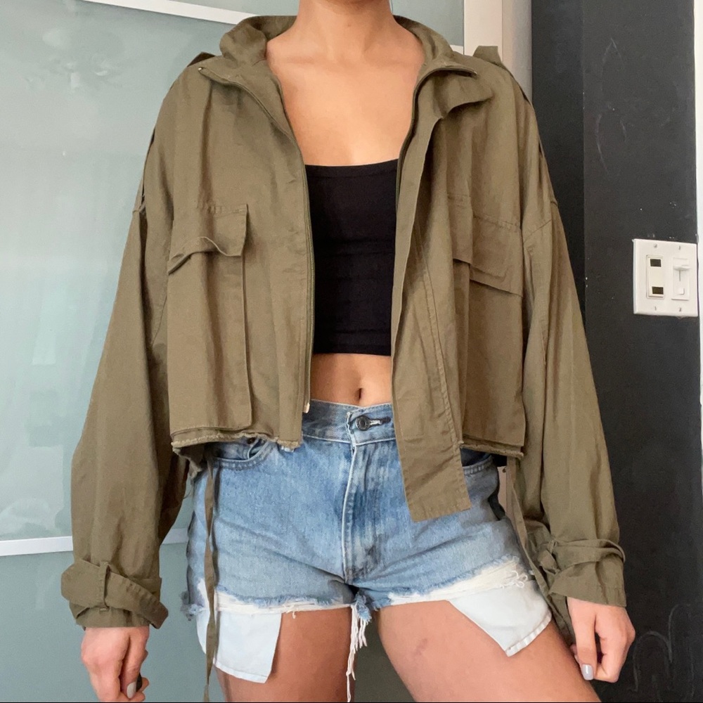 SOLD - Cropped Army Jacket